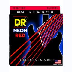 DR Hi-Def Neon Red Cordes Guitare Électrique Light 9-42