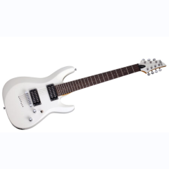 schecter guitare électrique c-7 deluxe Satin White