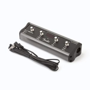 Fender 4-Button Footswitch: Preset Up Down Quick Access Effects On-Off or Tap Tempo with 1-4" Jack