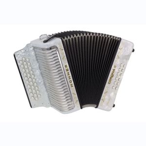 Hohner Corona II Sol Do FA blanc