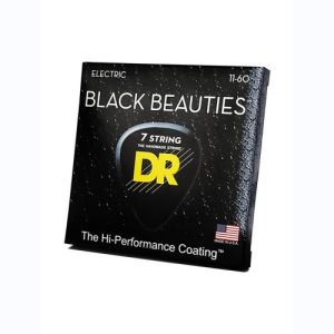 DR Black Beauties Cordes Guitare Électrique 7 Cordes Heavy 11-60