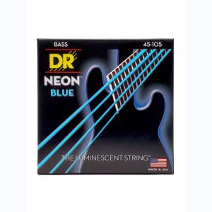 DR Hi-Def Neon Blue Cordes Basse Medium 45-105
