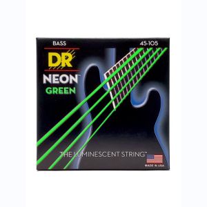 DR Hi-Def Neon Green Cordes Basse Medium 45-105