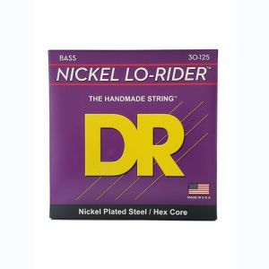 DR Nickel Lo-Rider Nickel Plated Cordes Basse 6 Cordes Medium 30-125
