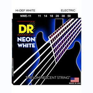 DR Hi-Def Neon White Cordes Guitare Électrique Heavy 11-50