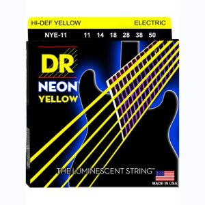 DR Hi-Def Neon Yellow Cordes Guitare Électrique Heavy 11-50