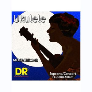 DR Moonbeam Clear Fluorocarbon Soprano-Concert Ukulele Cordes