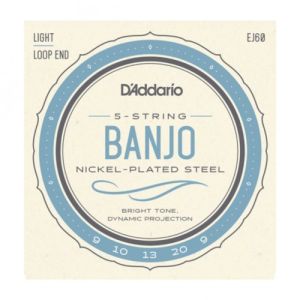 D'Addario EJ60 Banjo 5 cordes 9-20 Light