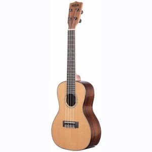 Kala Solid Cedar Top Acacia, Concert, livré avec housse