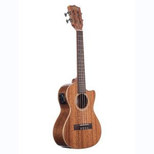 Kala Gloss Solid Mahogany, Tenor Cutaway électro-acoustique, livré avec étui