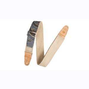 Levy's Sangle vegan en chanvre avec embout en liège renforcé Design 001