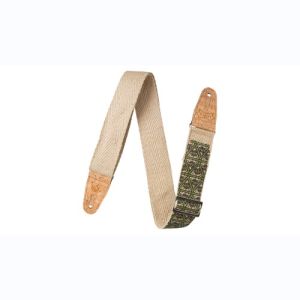 Levy's Sangle vegan en chanvre avec embout en liège renforcé Design 005