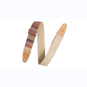 Levy's Sangle vegan en chanvre avec embout en liège renforcé Design 006