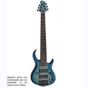 Marcus Miller basse électrique M7 Alder-6 TBL Trasparent Blue Fretless V2.0