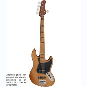 Marcus Miller jazz bass V5 ALDER-4 NT Naturel Fretless V2.0