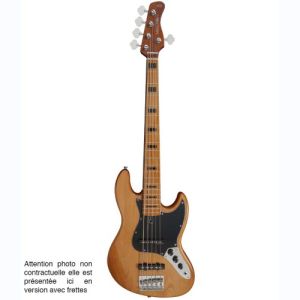 Marcus Miller jazz bass V5 ALDER-5 NT Naturel Fretless V2.0