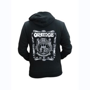 Orange Hoodie Crest L Black