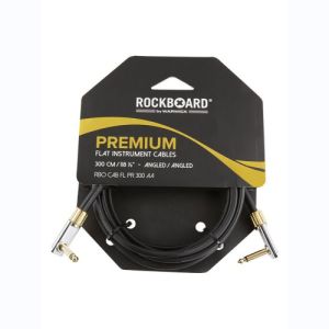 Rockbag Câble instrument plat premium 300 cm coudé-coudé Noir