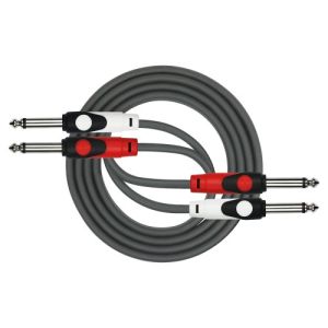Cable Patch Kirlin 2Xjack 1M Noir