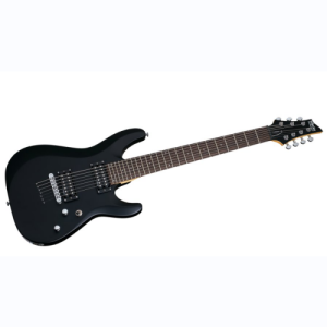 schecter guitare électrique c-7 deluxe Satin Black