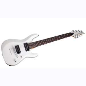 schecter guitare électrique c-7 deluxe Satin White