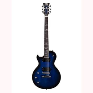 Schecter Solo-II Supreme gaucher See Thru Blue Burst