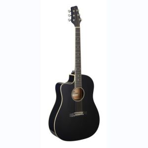 stagg guitare folk SA35 DSCE-BK LH