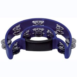 GEWA Tambourin Demi lune, 20 paires de cymbalettes  Bleu
