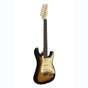 Stagg guitare électrique Standard "S" SES-30 SNB sunburst