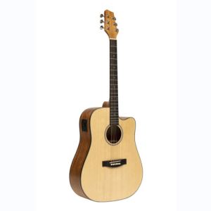Stagg SA25 DCE SPRUCE électro-acoustique dreadnought pan coupé