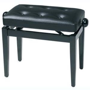 GEWA Banquette Deluxe noir brillant Cdt 2 Assise noire