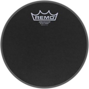 Remo 08'' Black Suede Ambassador