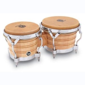 Latin Percussion Bongos Generation II bois LP201AX-2 Natural, Chrome HW