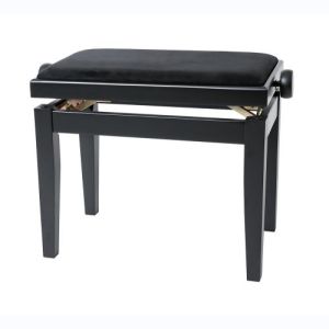 GEWA Banquette Piano DeLuxe Noir mat Cdt 2 Assise noire