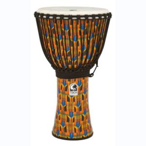 Toca Djembe Freestyle accord par corde SFDJ-14K Kente Cloth avec housse