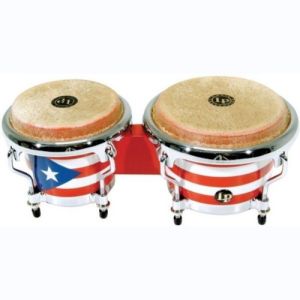 Latin Percussion Bongos Mini accordable LPM199-PR Puerto Rican Flag