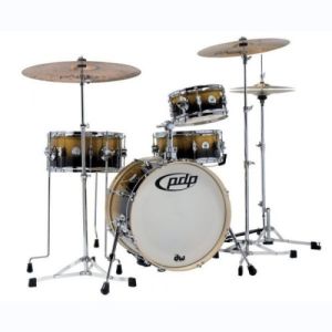 PDP by DW Shellset New Yorker  Daru Jones Signature  Yellow to Black Sparkle Fade