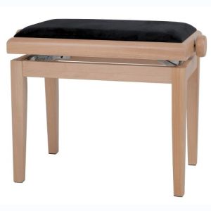 GEWA Banquette Piano Deluxe Naturel mat Cdt 2 Assise noire
