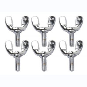 Latin Percussion Vis papillon 5-16" x 22 mm LP375B Chrome, 6 pièces