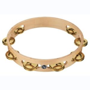 Latin Percussion Tambourins Pro 10in Single Row Tambourin LP380A-BR Laiton