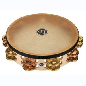 Latin Percussion Tambourins Pro 10in Double Row With Head LP384-AL 10" Aluminium