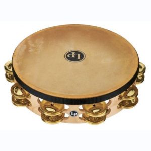 Latin Percussion Tambourins Pro 10in Double Row With Head LP384-BR 10" Messing