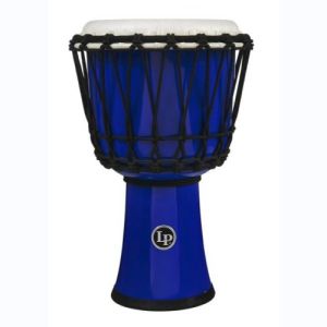Latin Percussion Djembe World 7-inch Rope Tuned Circle LP1607BL Bleu