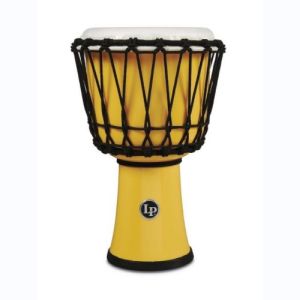 Latin Percussion Djembe World 7-inch Rope Tuned Circle LP1607YL Jaune