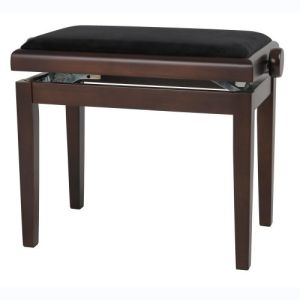 GEWA Banquette Deluxe Noyer foncé mat Cdt 2 Assise noire